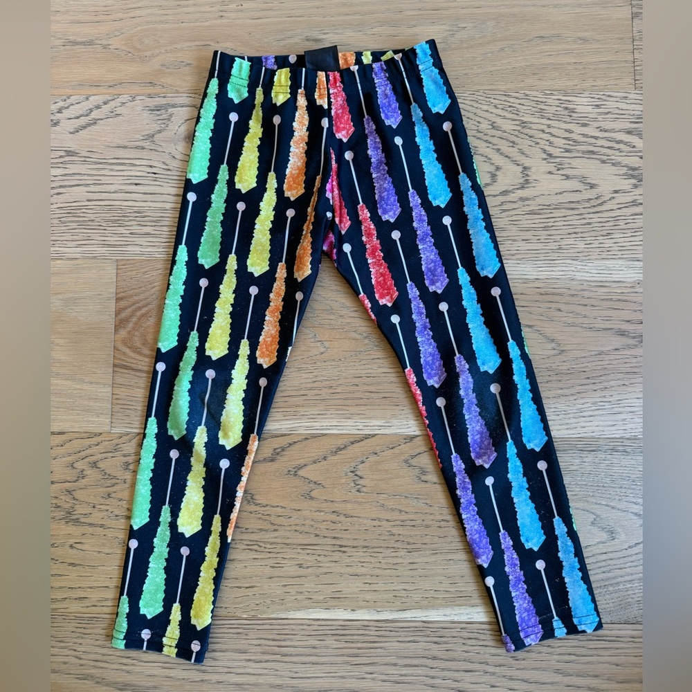 Terez Hi Shine Rainbow Rock Candy Leggings GUC